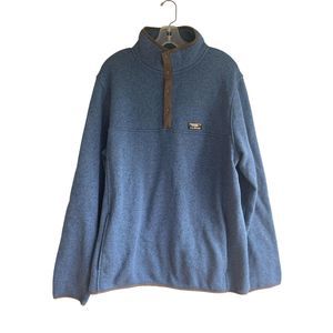 L.L. Bean Slightly Fitted Pullover Blue Knit Jacket XL Tall XLT